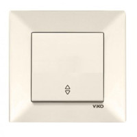 Выключатель  проходной одноклавишный крем VIKO MERIDIAN 90970204-WH